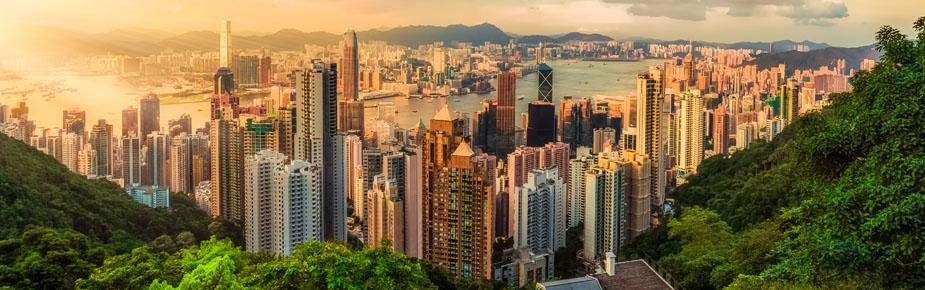 view of Hong Kong city